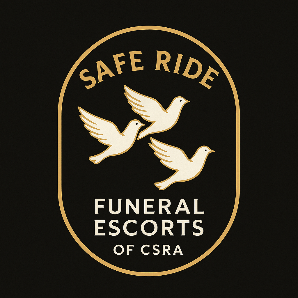 Safe Ride Funeral Escorts of CSRA crest logo